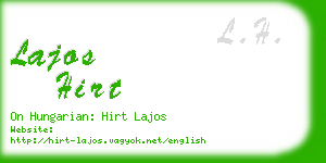 lajos hirt business card